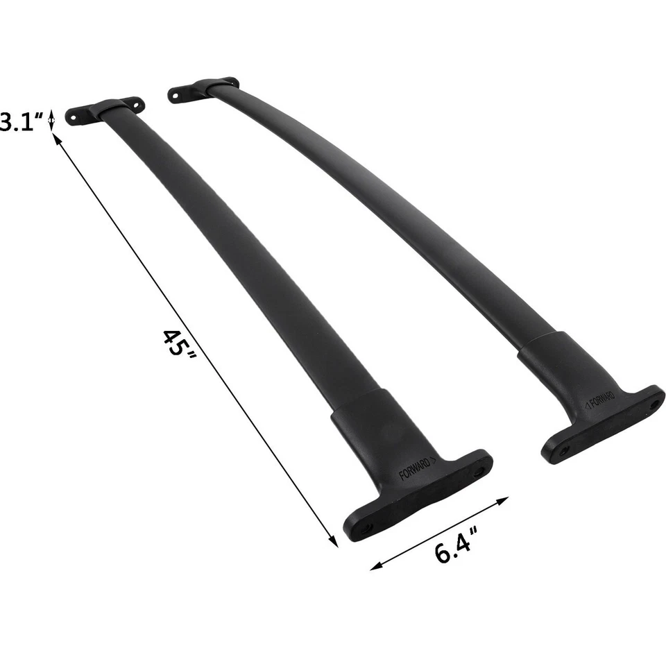 2pcs Black Crossbar Roof Rack Cross Bar for Ford Explorer 2016-2019 - Image 3 of 4