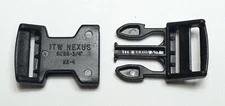 10 ITW Nexus Fastex 3/4" Contoured  Black NX-4 Side Release Buckle SCSR-3/4