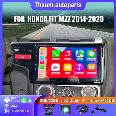 For Honda Fit 2014 2015 2016-2020 Radio Android Auto Apple CarPlay GPS Navi Dash