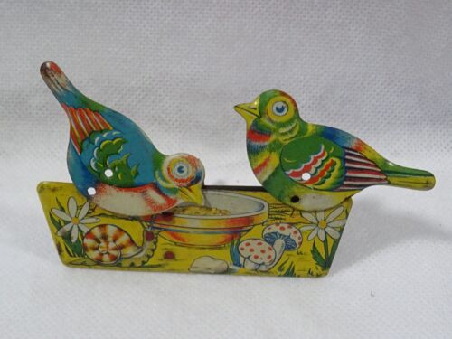 antique toy TOLE LITHOGRAPHIE BIRD old toy folk art - Picture 1 of 3