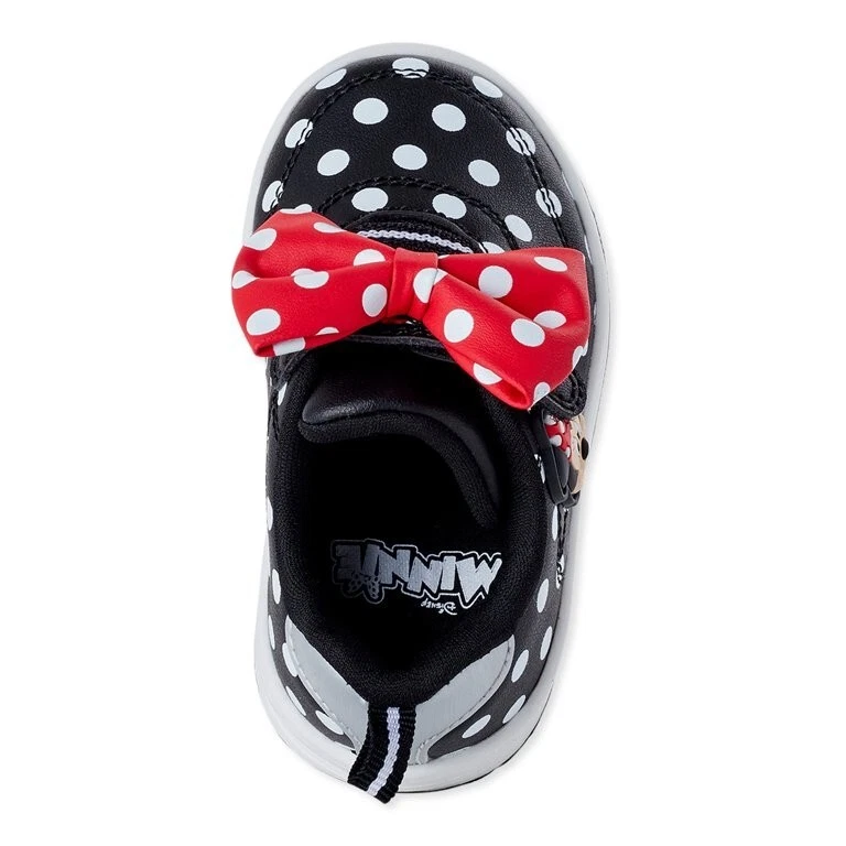 Minnie Mouse Baby Girl size 2 0 4 Mont Casual Court Sneakers color black dots