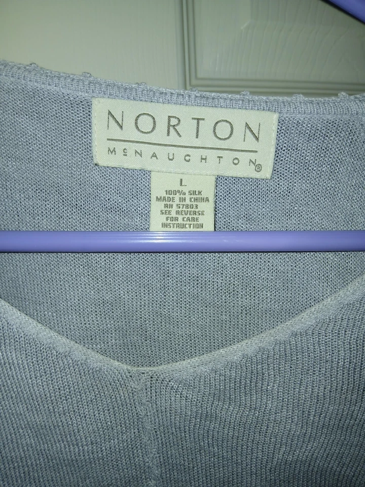 Top de seda Norton McNaughton talla grande** Foto 3 de 4
