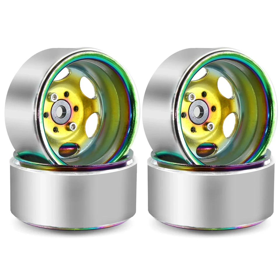 1.9英寸金属Beadlock轮辋带负偏移适用于1/10遥控轴向SCX10 TRX4 — 第 2/4 张图片