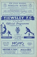 PROGRAMME - YIEWSLEY v CANTERBURY CITY - 24 SEPTEMBER 1960