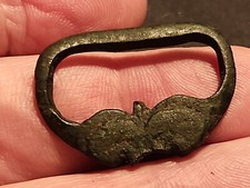 Roman zoomphoric bronze buckle beautiful patina. Please see description. LA179a