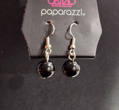 Paparazzi Black Necklace Earrings -Girls Have More Funds-New