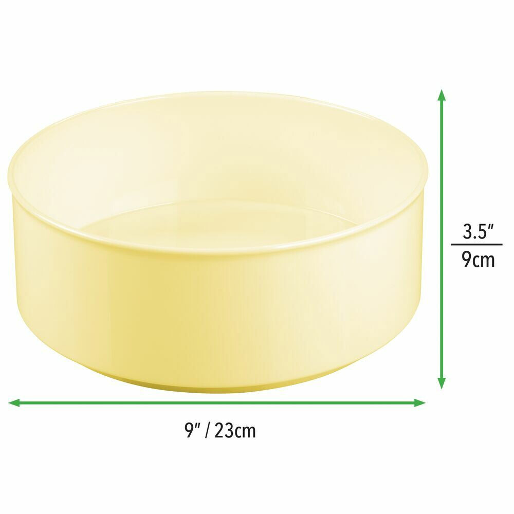 Set of 2 Yellow Lazy Susan Turntables 9"" Nursery Kitchen Pantry Organizer Kitche
