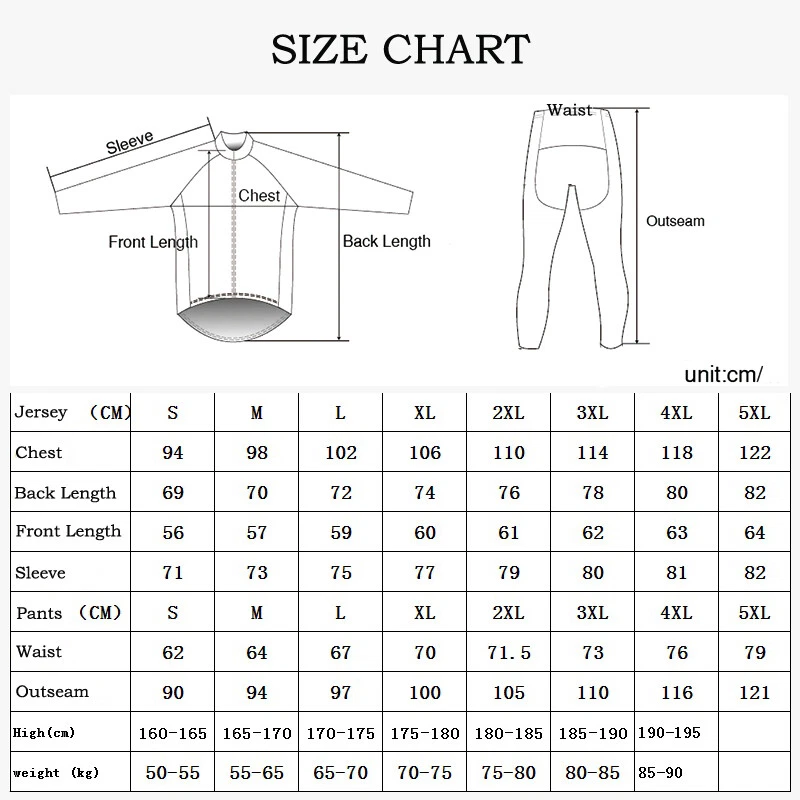 Winter Fit 热羊毛男式骑行队长袖球衣骑行服 — 第 2/3 张图片
