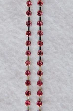Decorative Fashion Bra Straps-Rhinestones Nickel & Lead Free-Red