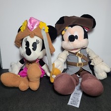 Disney Park Store Pirates of the Caribbean Mickey and Minnie Plush Doll Lot