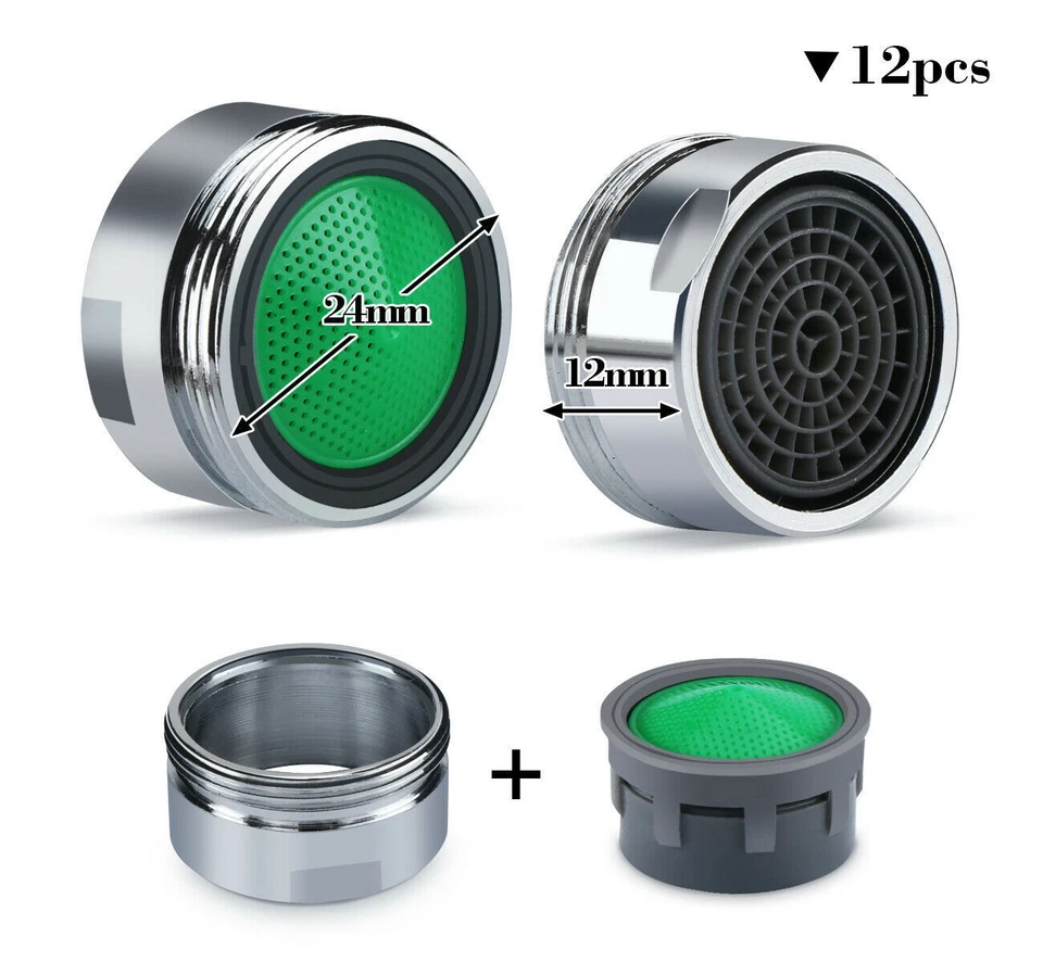 12 x Perlator Strahlregler M24 Wasserhahn Sieb Einsatz Mischdüse Perlatoren DE!! - Bild 4 von 4