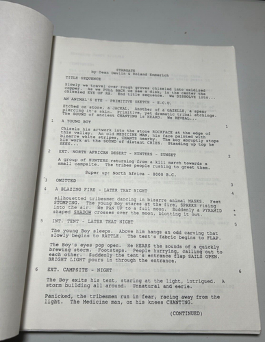 RARE Sci Fi Stargate Original Script 8/24/93 Shooting Draft - Picture 7 of 7