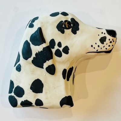Vintage Dalmatian Porcelain Trinket Box Signed and Labeled by Carol Halmy