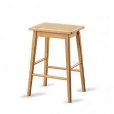Holzhocker mit Geflecht Vintage Barhocker Kompakt f&uuml;r Fr&uuml;hst&uuml;cksbar