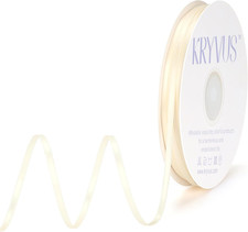 Deep Cream Ribbon - Satin Ribbon 1/8 Inch X Continuous 100 Yards - Double Faced