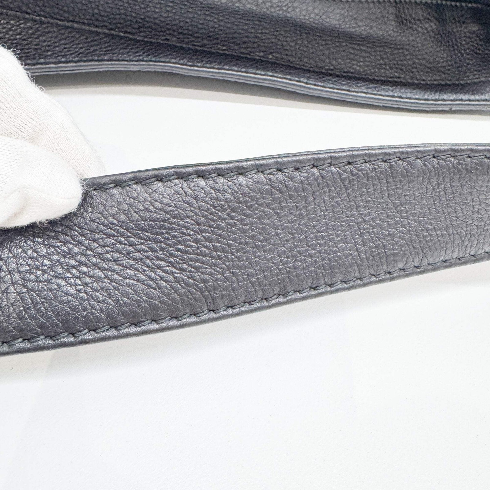 GUCCI Greenwich Black Python Embossed Leather Hob… - image 9