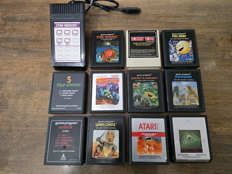 Atari 2600 Games 💎 PAC-MAN 💎 DONKEY KONG 💎 11 GAMES 💎 STAR RAIDERS + VT PAD