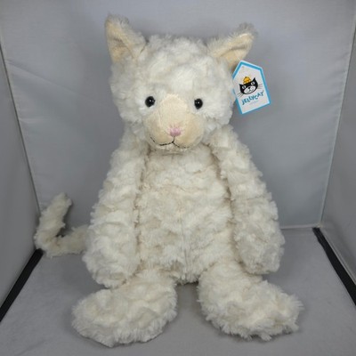 Brandneu mit Etikett Jellycat - Lily Kitty - Plüschtier Kuscheltier 14 Zoll bezaubernde Bianca cremefarbene Katze Medium