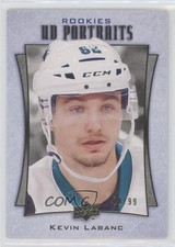 2016-17 Upper Deck UD Portraits Rookie Gold Foil /99 Kevin Labanc #P-100 a3q