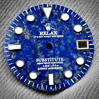 Dial Maker - Relax Lapis Lazuli Stone Dial for seiko mod BGW9 LUME