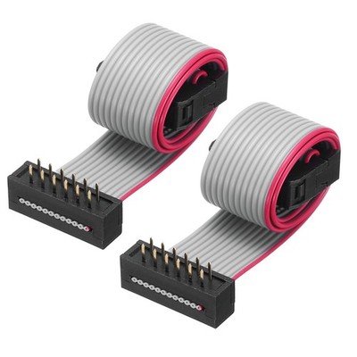 IDC Wire Flat Ribbon Cable FC/FD Connector A-type 12Pins 0.2m Long, 2pcs