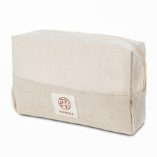 Beauty Case da Viaggio Pochette Donna in Juta e Cotone Trousse Trucchi Multiuso