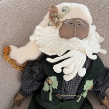 Vintage Primitive Folk Art Santa Doll Handmade Articulated Legs ONE OF A KIND 3