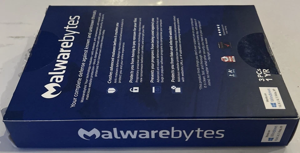 NUEVO OB Malwarebytes Anti-Malware Premium 3 PC / 1 año código clave de ciberseguridad Foto 3 de 4