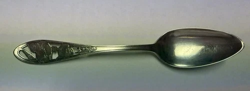 ANTIQUE WALLACE STERLING TEASPOON - PIERCED FLOWERS SERIES - MORNING GLORY