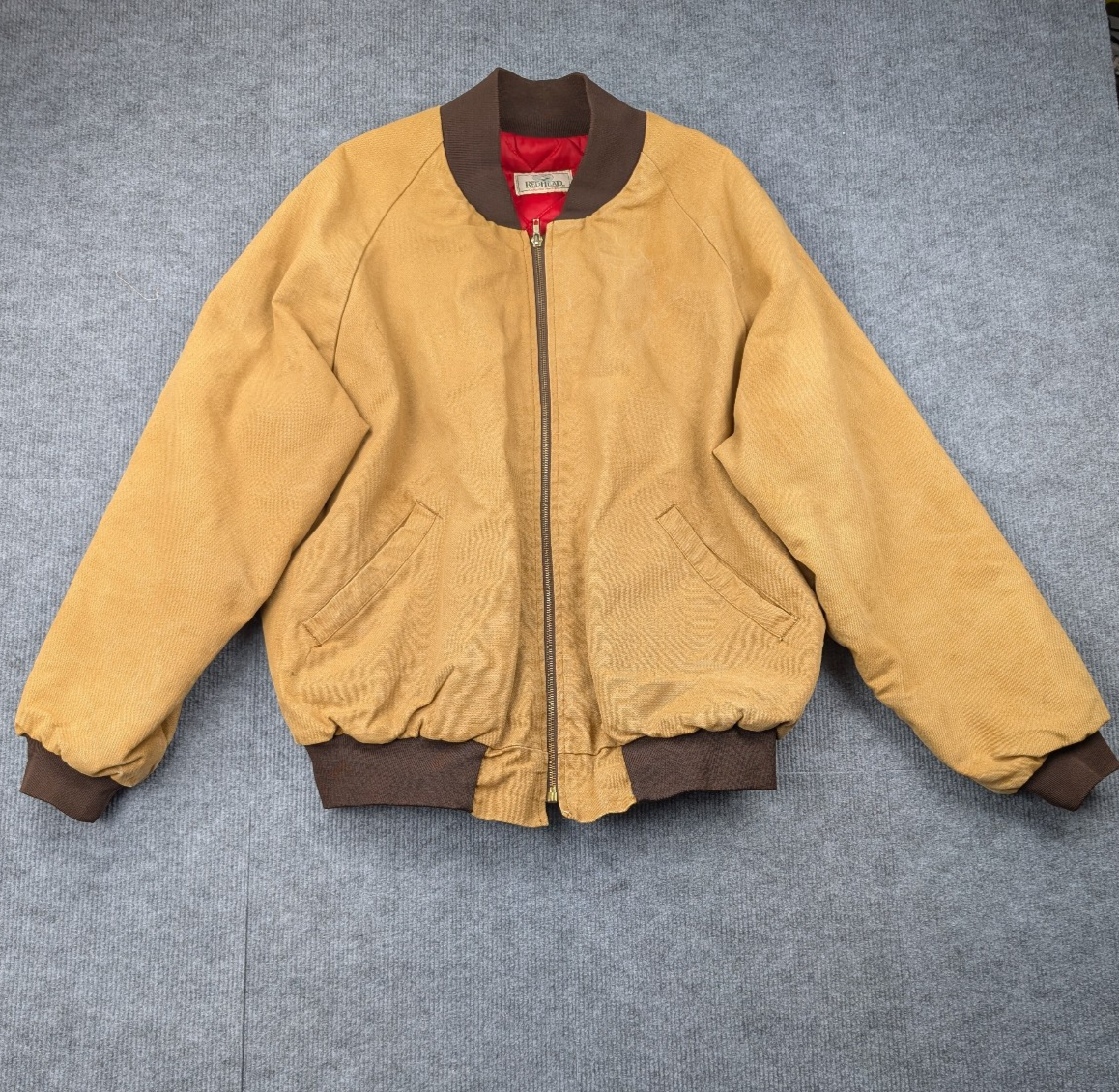 Redhead Canvas Jacket Men Large Bomber Vintage USA Made Work Wear Utility Grunge