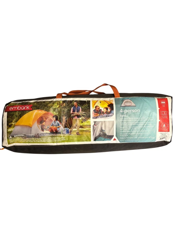 Tienda domo Embark para 4 personas postes codificados por colores gris óxido mosca equipo loft camping Foto 2 de 4