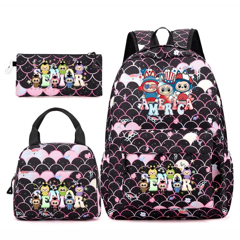 Labubu Backpack Set, Back to School Gift for Kid
