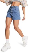 Topshop A-Line Mom Shorts in Mid Denim, Size 12 Us