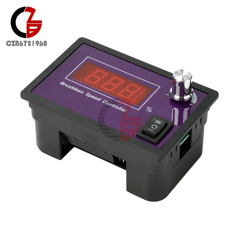 10-55V15A Brushless DC Speed Controller 3-Phase Motor Controller Forward/Reverse - Image 3 of 4