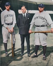 Babe Ruth & Bob Meusel 1920s Yankees Colorized 8x10 Print-FREE SHIPPING