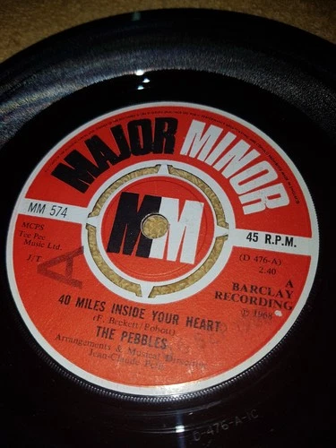 EX UK MAJOR MINOR 45 - THE PEBBLES - 40 MILES INSIDE YOUR HEART