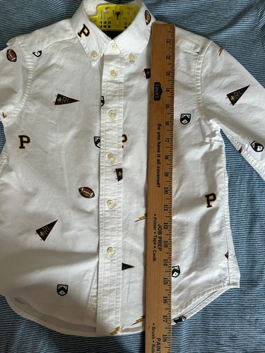 Ralph Lauren Polo Pennant Cotton Oxford Shirt Boys 4T Pen Mark - Picture 6 of 12