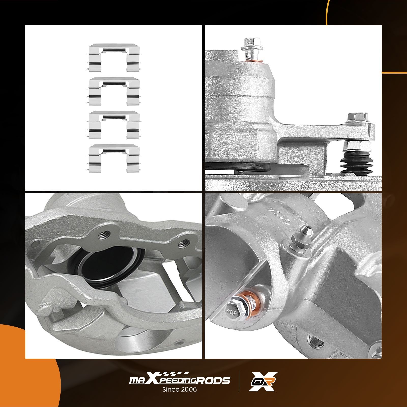 Front Disc Brake Caliper Set for Ford Focus 2008-2011 Left&Right Side w/Bracket