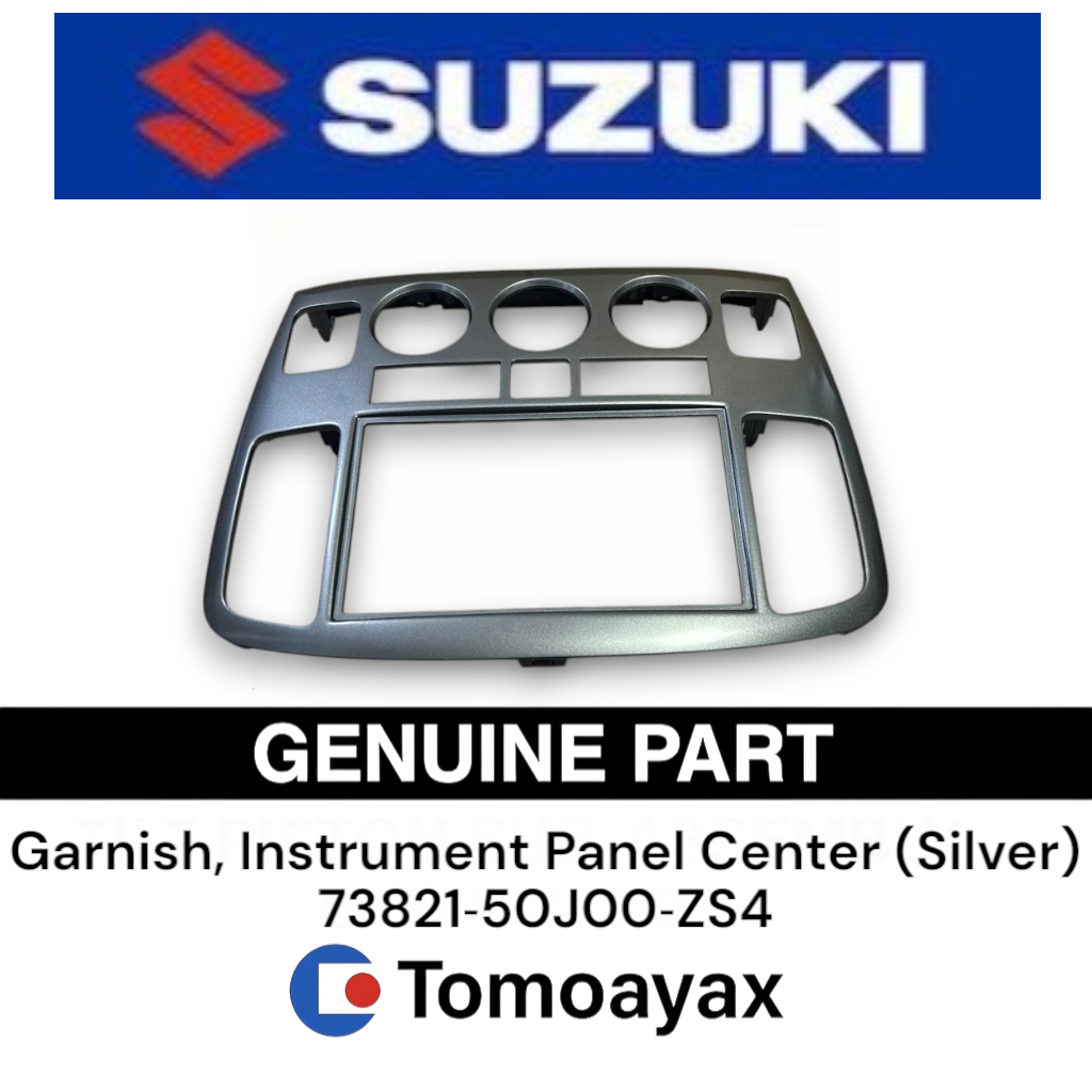 73821‑50J00‑ZS4 Suzuki Garnish Instrument Panel Center Silver for