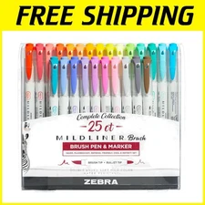 Mildliner Dual Tip Brush Pens, 25-Pack, Bible Highlighting
