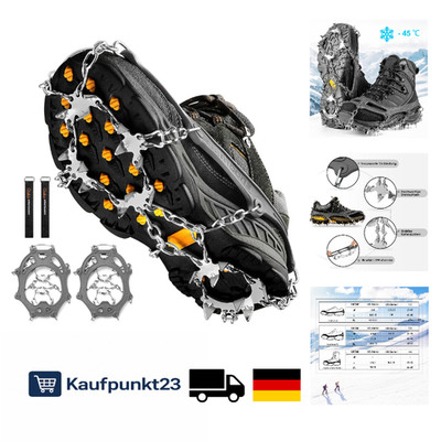 Steigeisen Bergschuhe 19 Zähne Edelstahl Anti-Rutsch