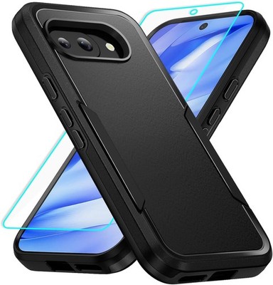 Pixel 9a Case with Screen Protection: Heavy Duty Shockproof and Scratch Proof Ca