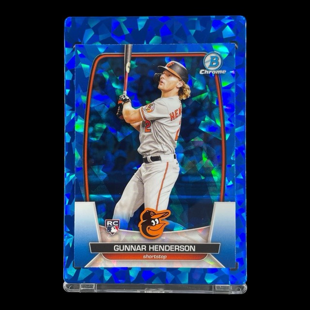 Gunnar Henderson Sapphire Rookie Blue Cracked Ice 2023 Bowman Chrome - Orioles