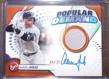 2024 Topps Pristine Popular Demand Auto/Relic Aaron Judge 4/25