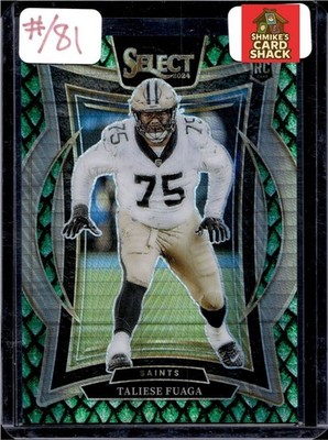 2024 Panini Select #56 Taliese Fuaga Dragon Scale Prizm #/81