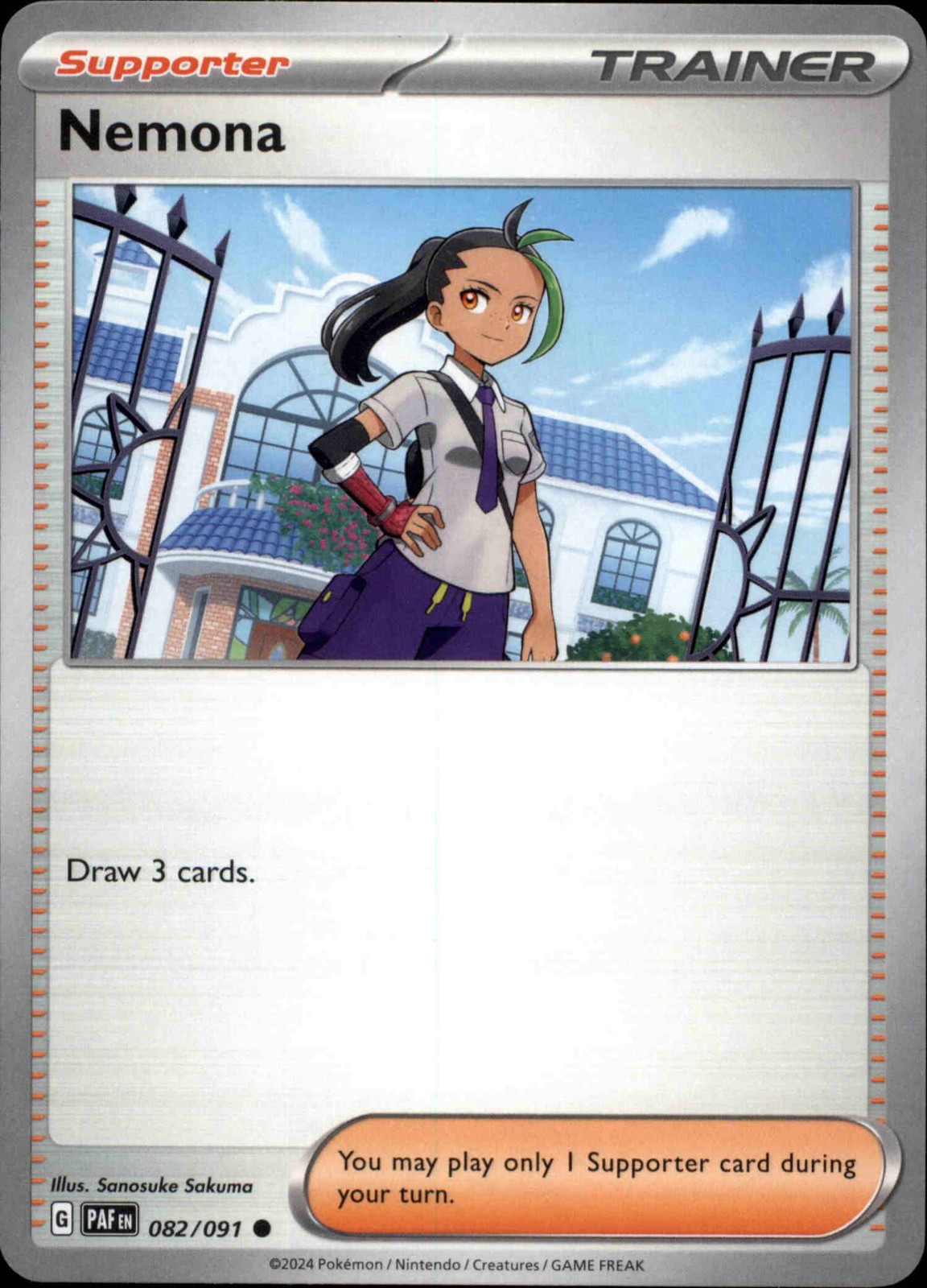 Nemona - 082/091 Normal Common SV: Paldean Fates NM