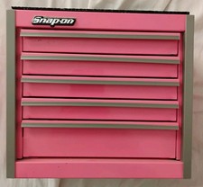 Snap-on Pink Metal Mini 5 Drawer Cabinet Chest Storage Tool Box 7.75