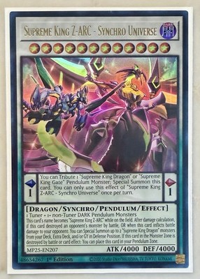 1 x Supreme King Z-ARC - Synchro Universe - MP25-EN207 - Ultra Rare - 1st Editio
