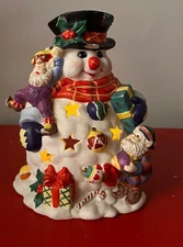 Vintage House of Lloyd Christmas Around the World Snowman Votive Candle Holder