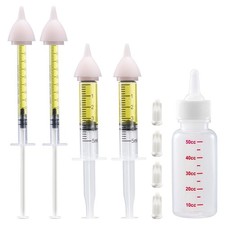 Pet Feeding Kit Kitten Bottle Newborn Puppy Supplies 1 Milk Bottle 4 Nipples